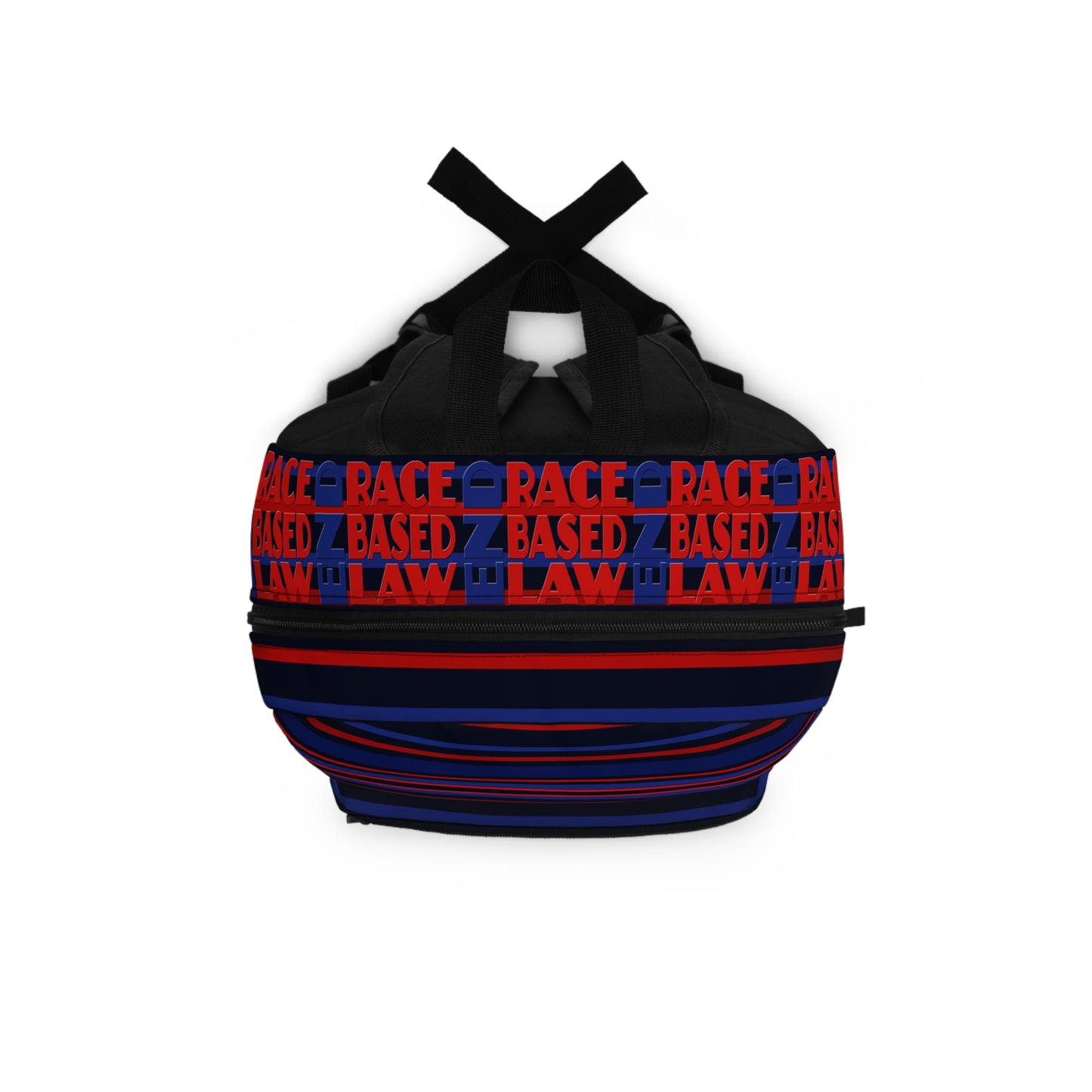 END RACE BASED LAW Blue Red Backpack