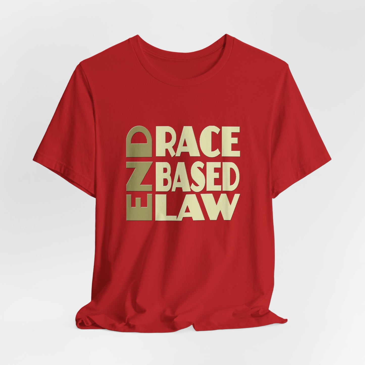 END RACE BASED LAW Beige T-Shirt Short Sleeve