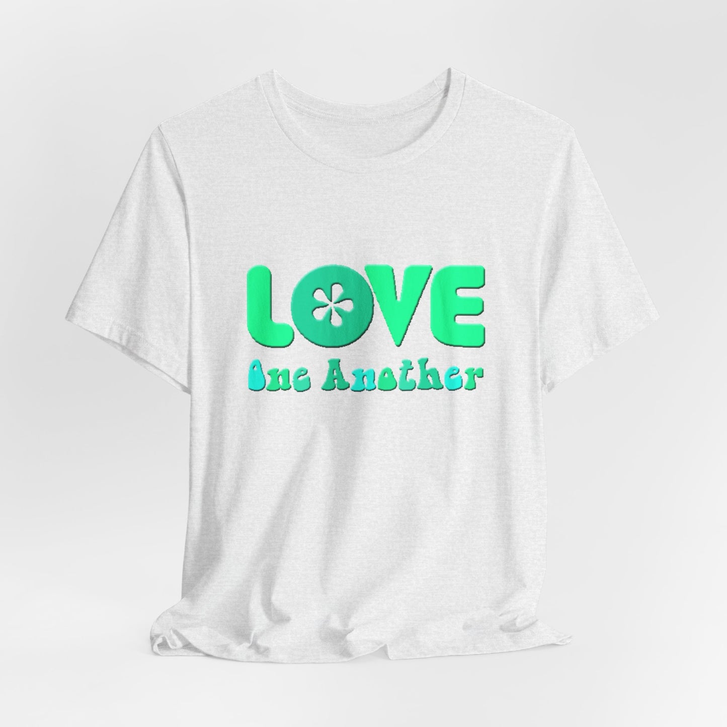 Love One Another Teal T-Shirt Short Sleeve