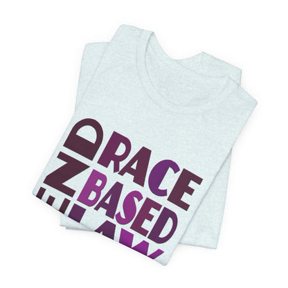END RACE BASED LAW Purple T-Shirt Short Sleeve