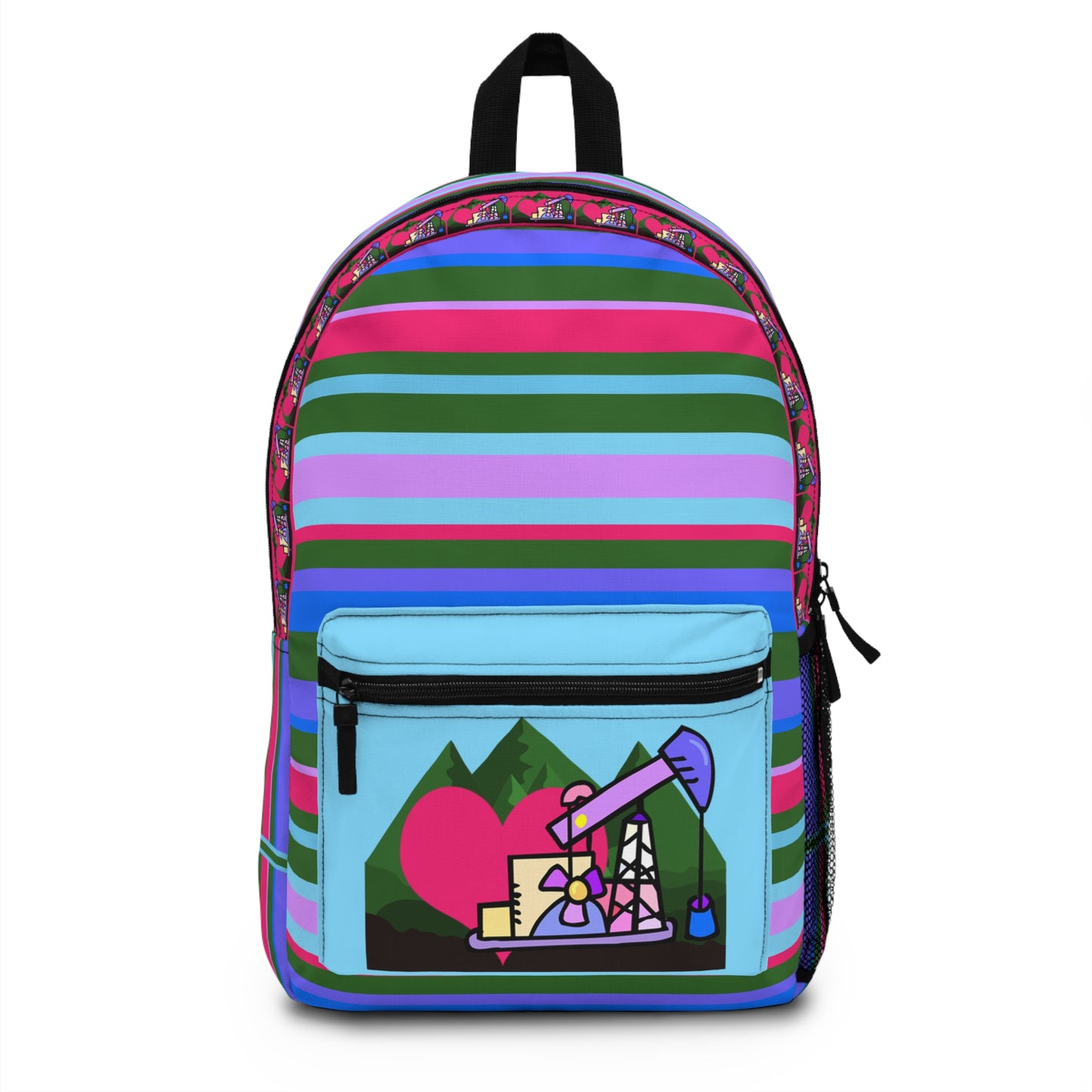 Crude Oil Heart Backpack