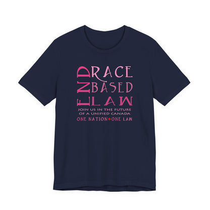 END RACE BASED LAW Canada Slim Pink T-Shirt Short Sleeve
