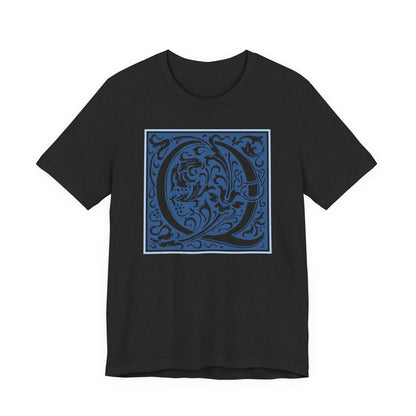 Q Scroll Blue T-Shirt Short Sleeve