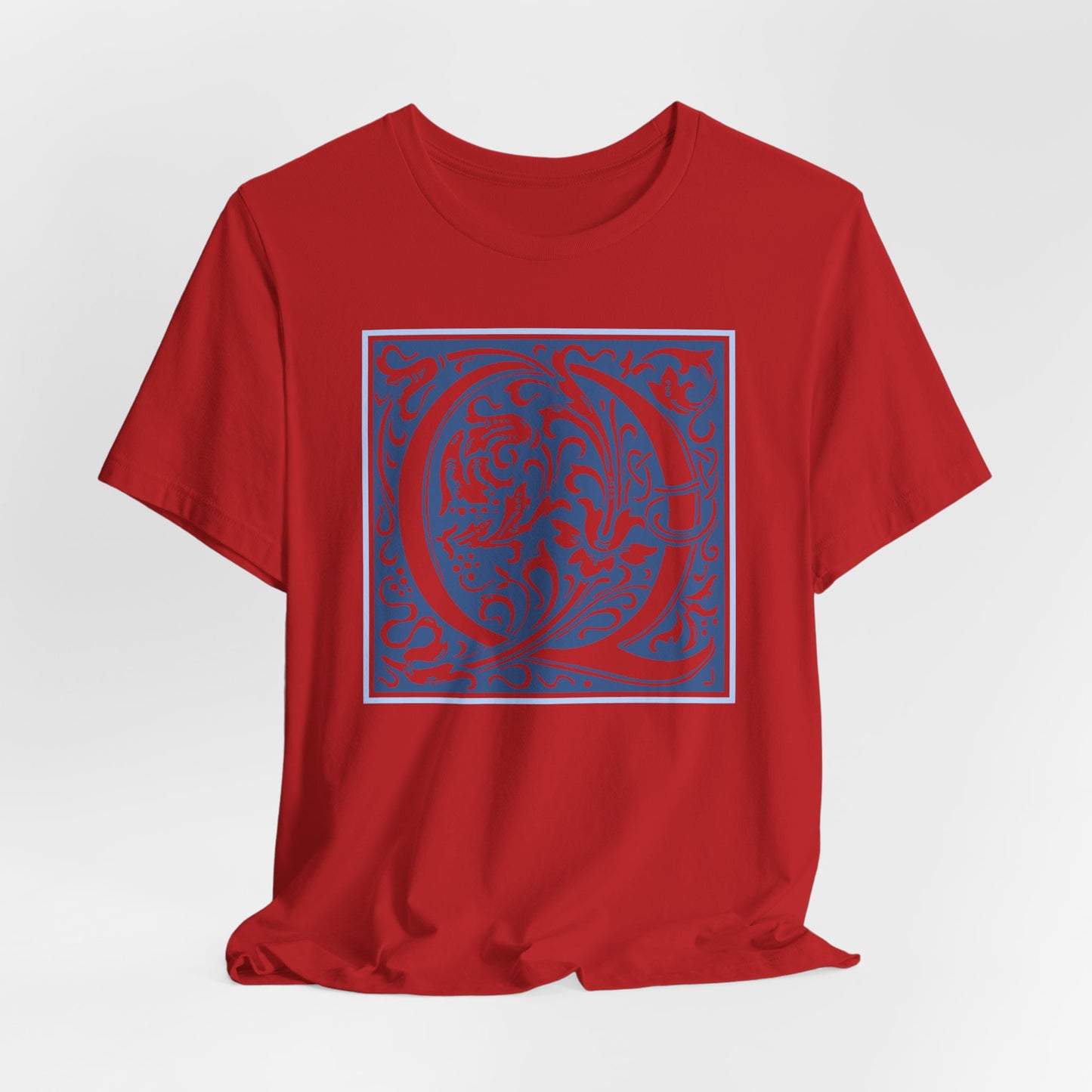 Q Scroll Blue T-Shirt Short Sleeve
