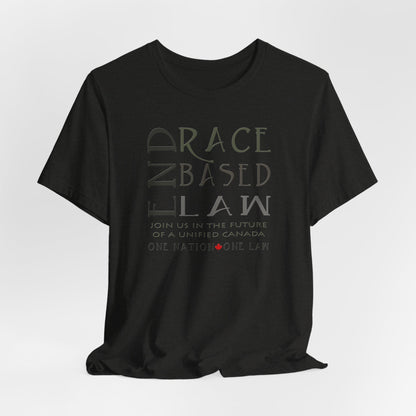 END RACE BASED LAW Canada Slim Grey T-Shirt Short Sleeve