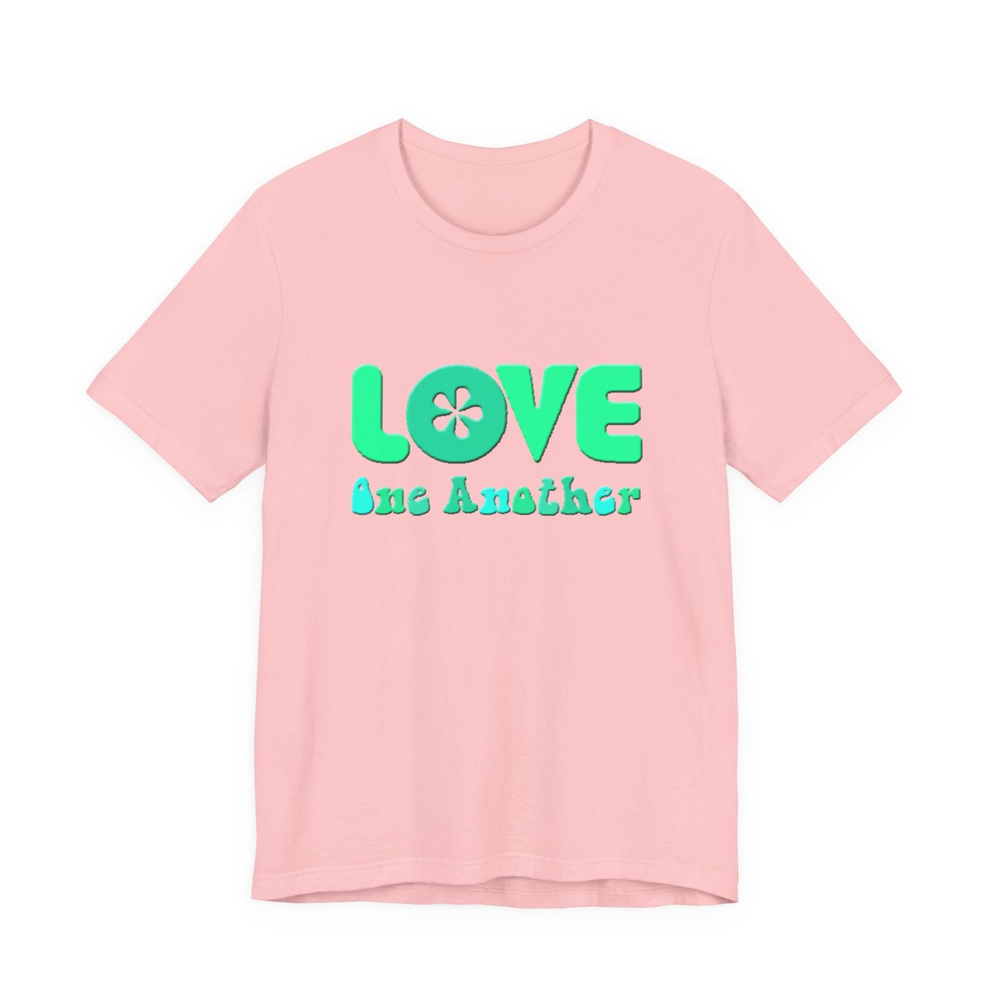 Love One Another Teal T-Shirt Short Sleeve