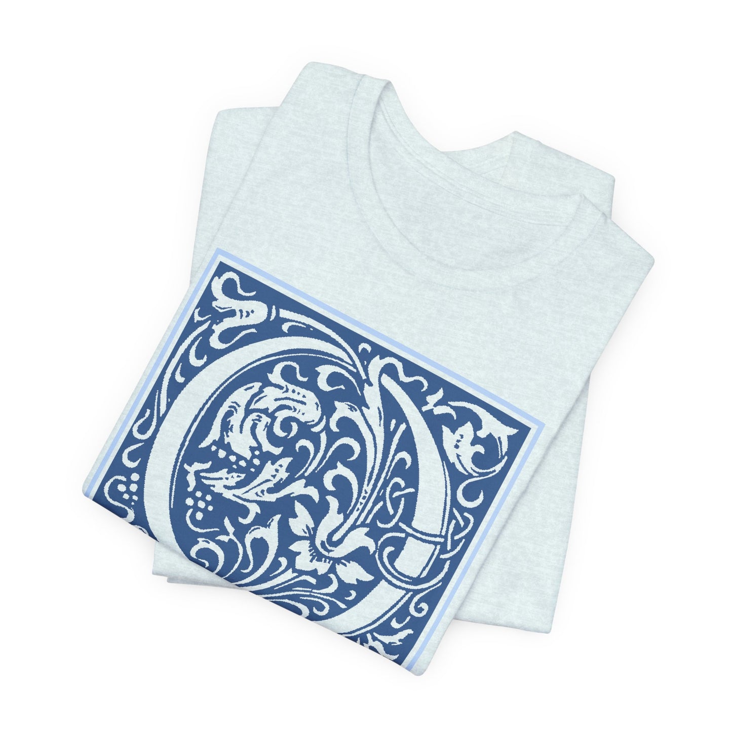 Q Scroll Blue T-Shirt Short Sleeve