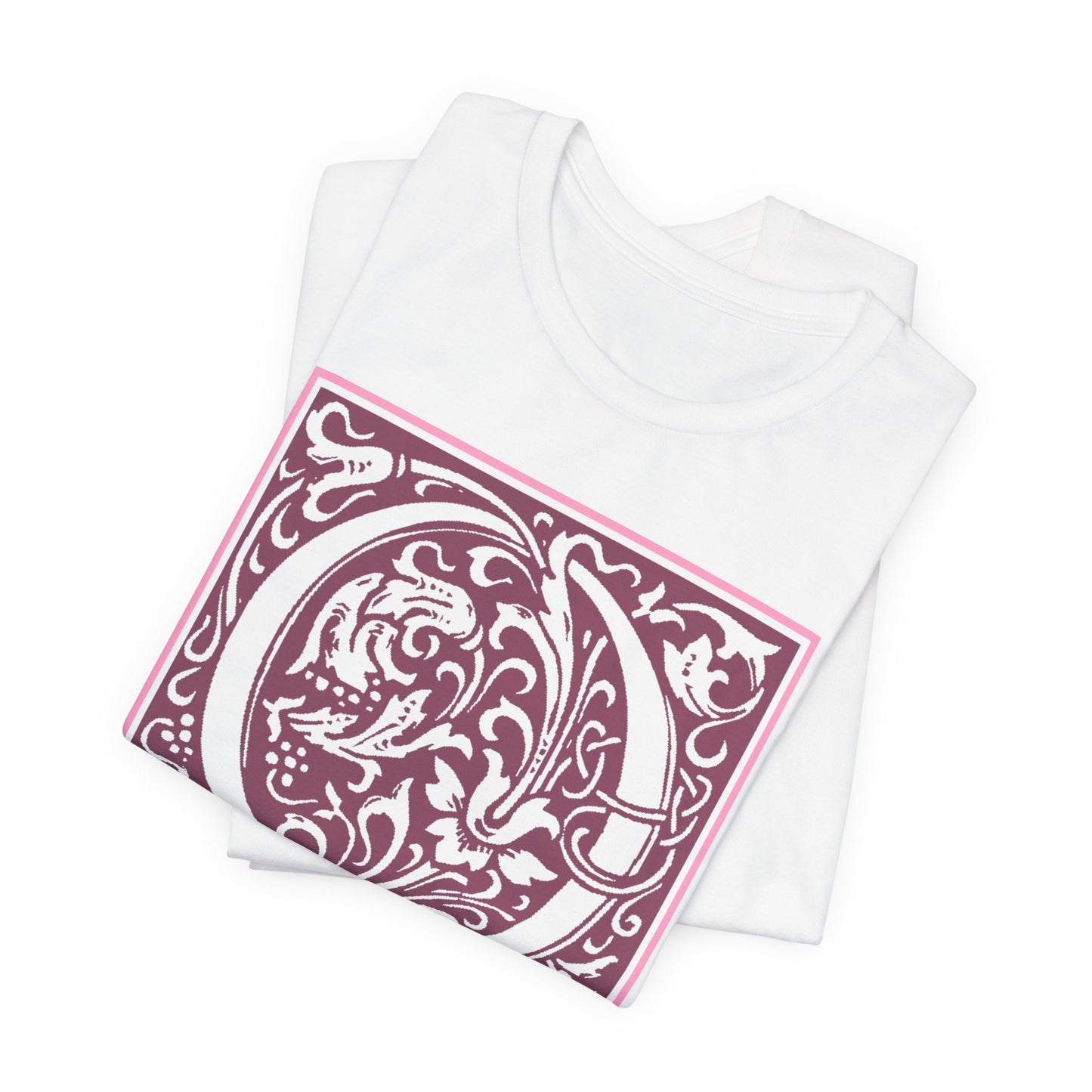 Q Scroll Wine T-Shirt Short Sleeve