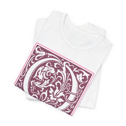Q Scroll Wine T-Shirt Short Sleeve