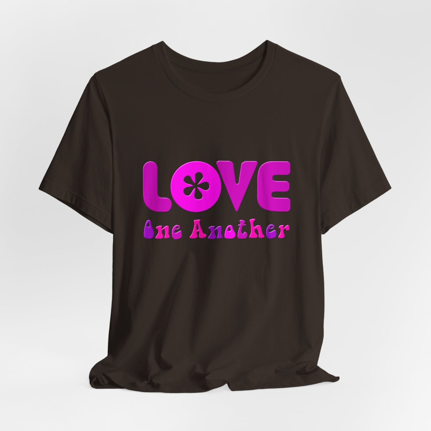 Love One Another Pink T-Shirt Short Sleeve