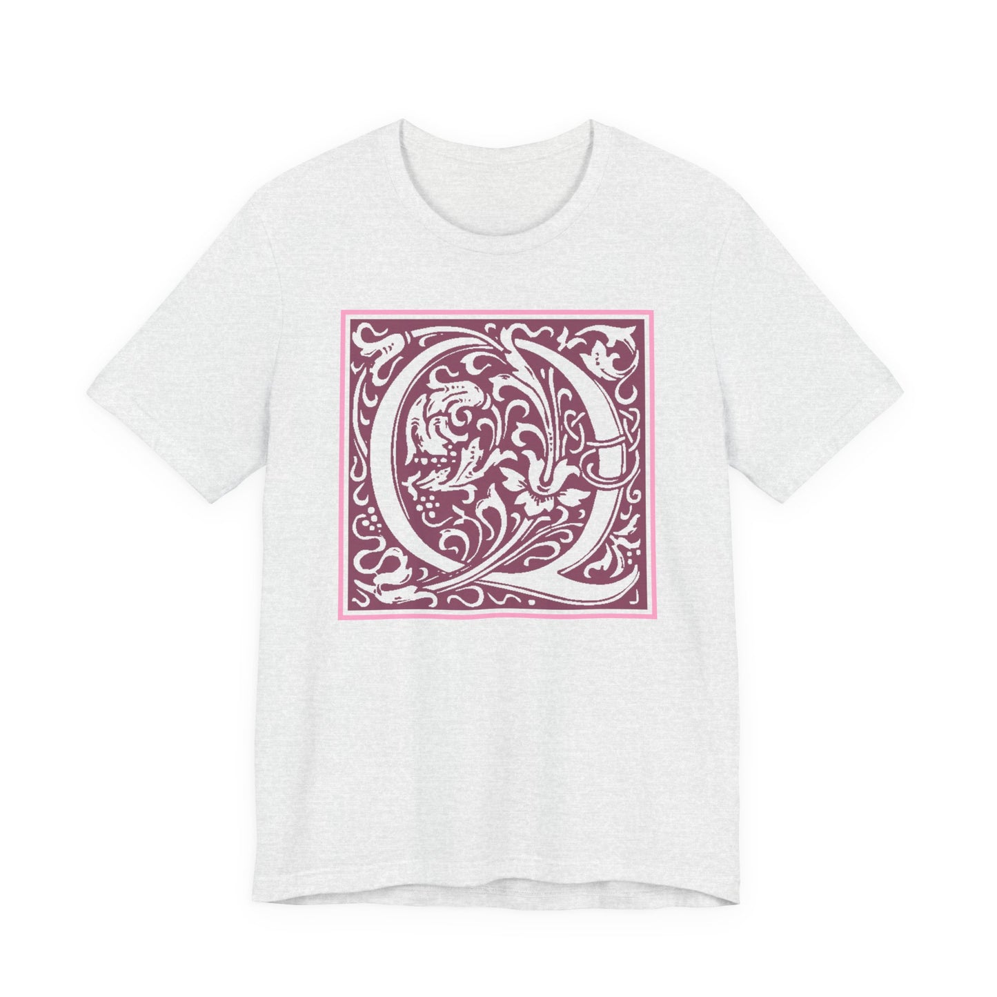 Q Scroll Wine T-Shirt Short Sleeve