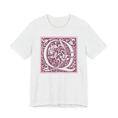 Q Scroll Wine T-Shirt Short Sleeve