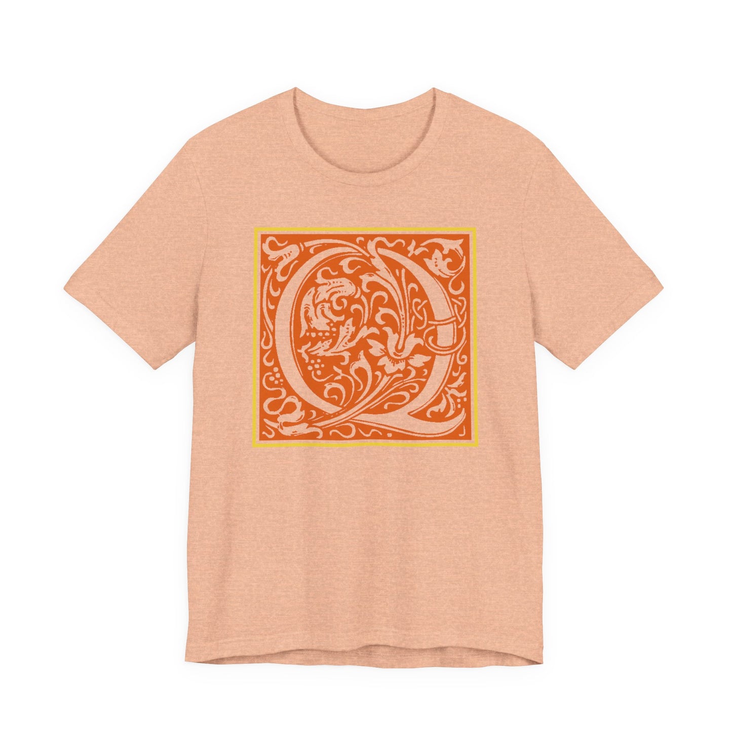 Q Scroll Orange T-Shirt Short Sleeve