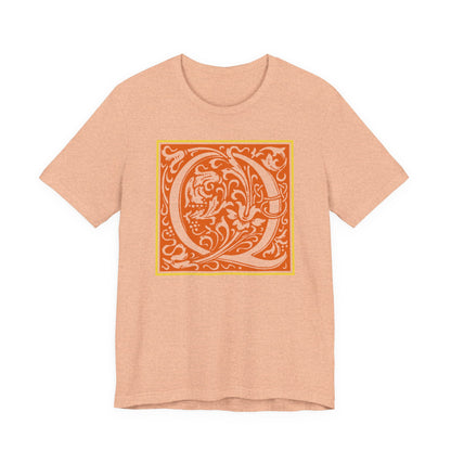 Q Scroll Orange T-Shirt Short Sleeve