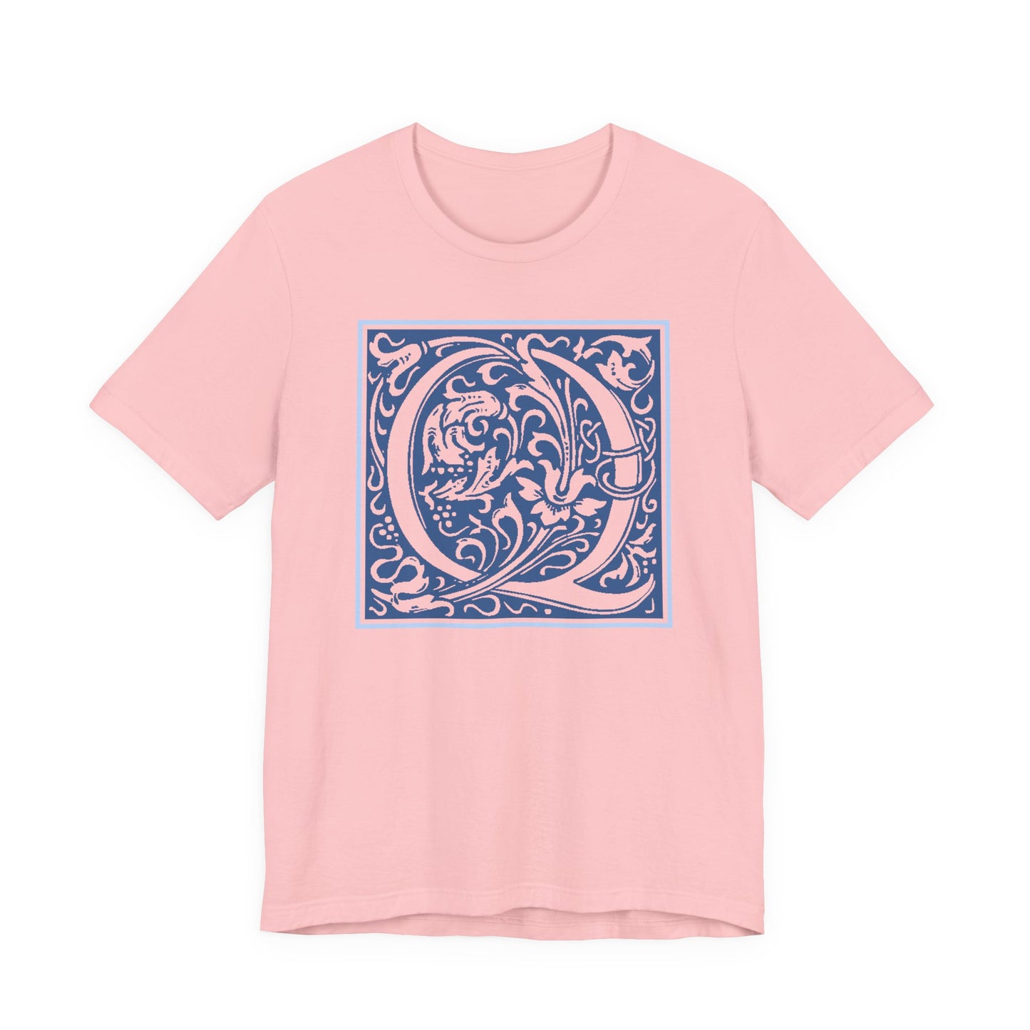 Q Scroll Blue T-Shirt Short Sleeve