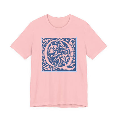 Q Scroll Blue T-Shirt Short Sleeve