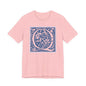 Q Scroll Blue T-Shirt Short Sleeve