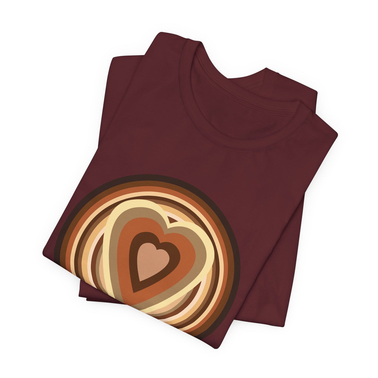 Beige Power Hearts T-Shirt Short Sleeve