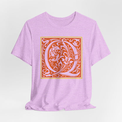 Q Scroll Orange T-Shirt Short Sleeve