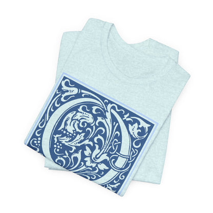 Q Scroll Blue T-Shirt Short Sleeve