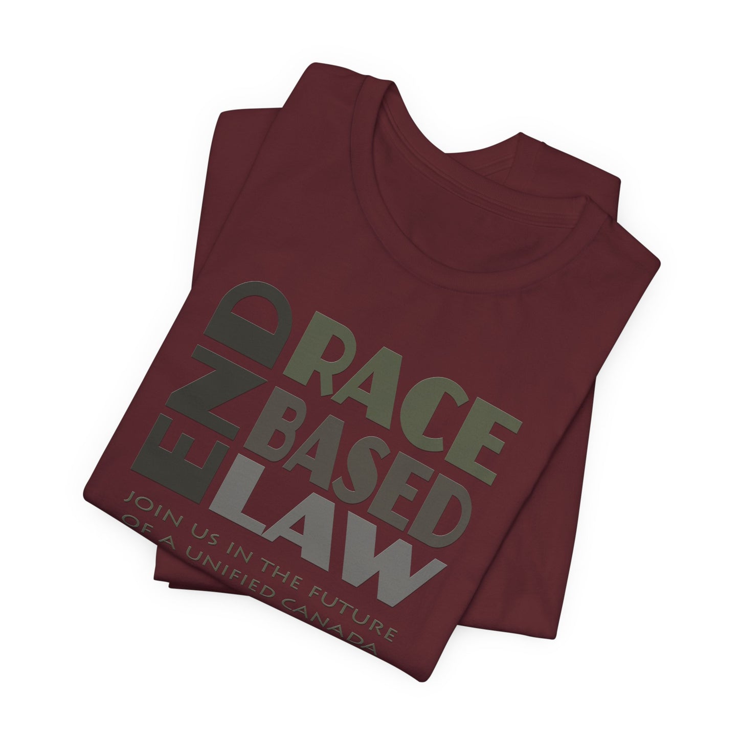 END RACE BASED LAW Canada Grey T-Shirt Short Sleeve