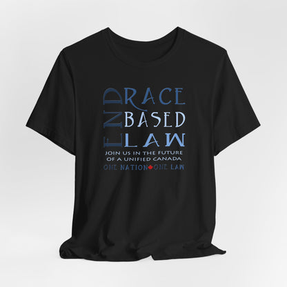 END RACE BASED LAW Canada Slim Blue T-Shirt Short Sleeve