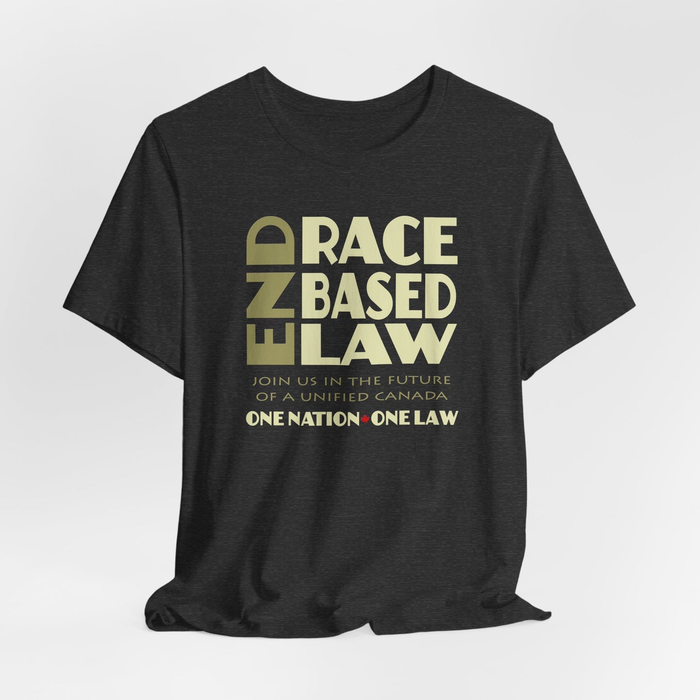 END RACE BASED LAW Canada Beige T-Shirt Short Sleeve