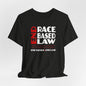 END RACE BASED LAW Canada Red White T-Shirt Short Sleeve