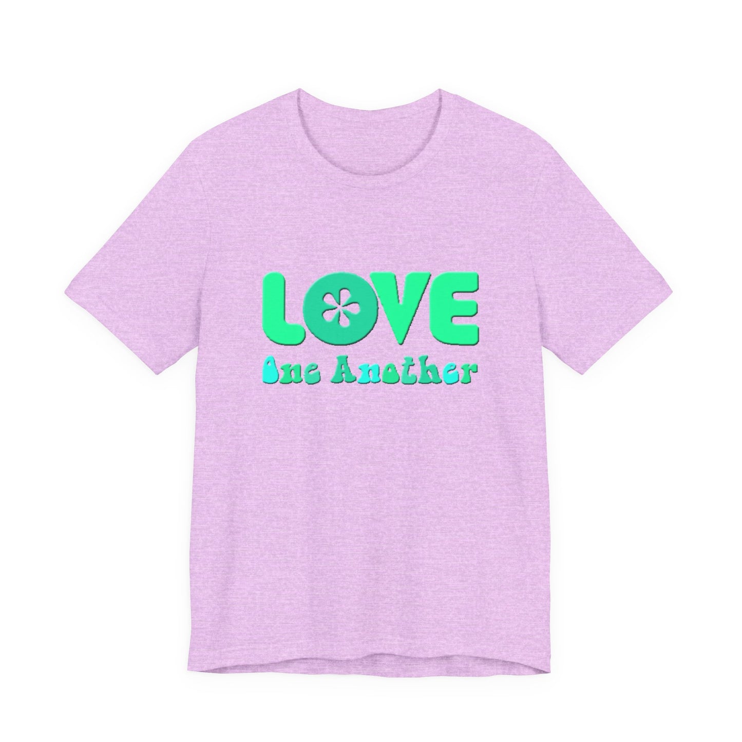 Love One Another Teal T-Shirt Short Sleeve