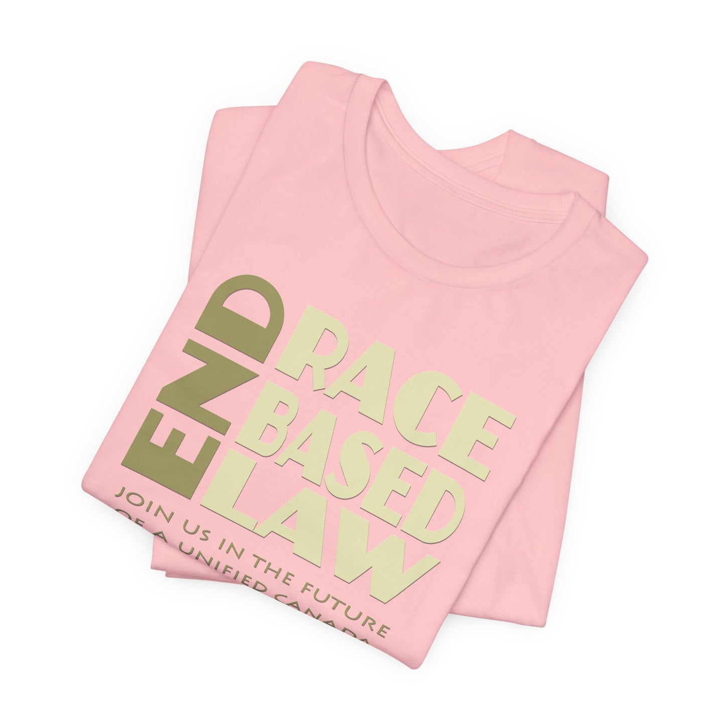 END RACE BASED LAW Canada Beige T-Shirt Short Sleeve