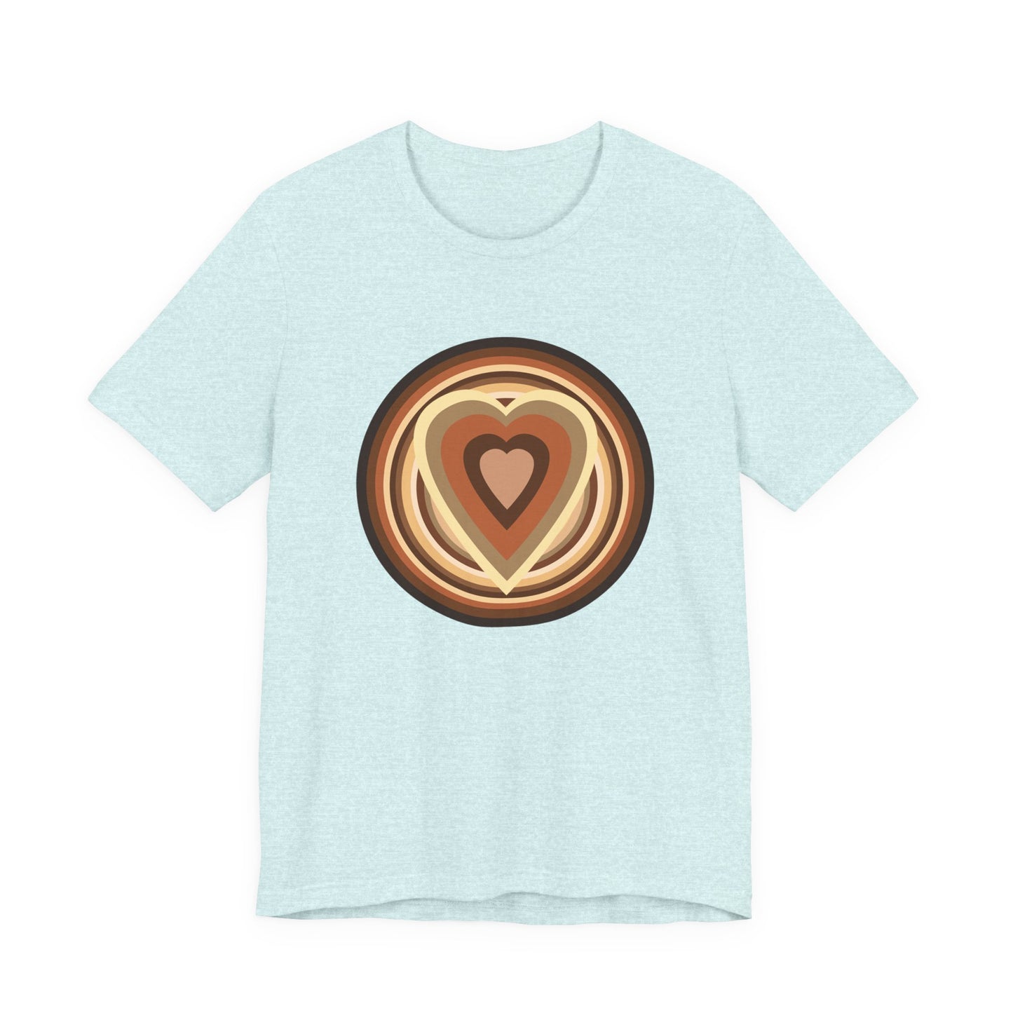 Beige Power Hearts T-Shirt Short Sleeve