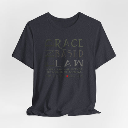 END RACE BASED LAW Canada Slim Grey T-Shirt Short Sleeve