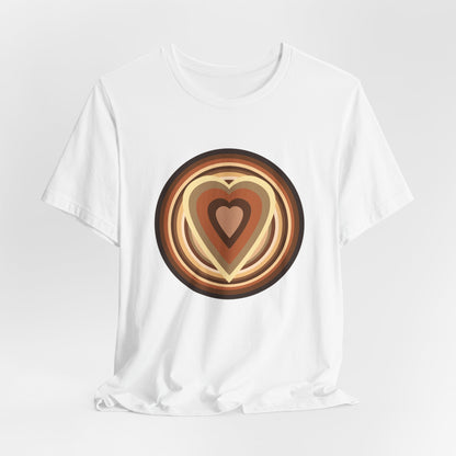 Beige Power Hearts T-Shirt Short Sleeve