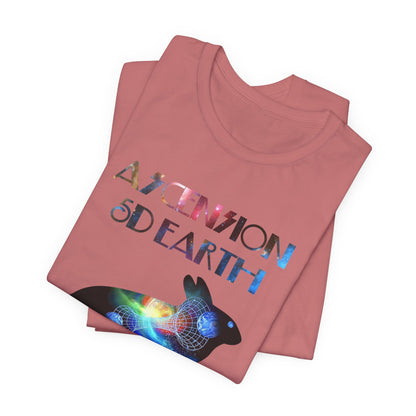 Ascension 5D Earth Rabbit T-Shirt Short Sleeve
