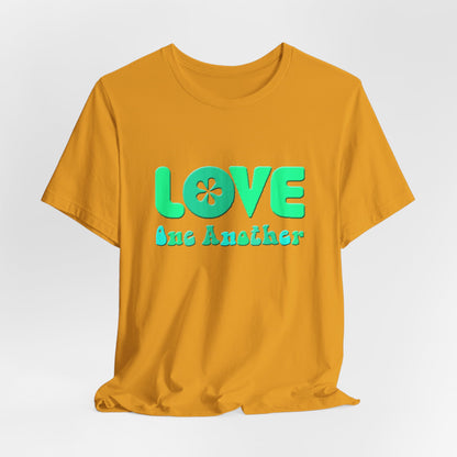 Love One Another Teal T-Shirt Short Sleeve