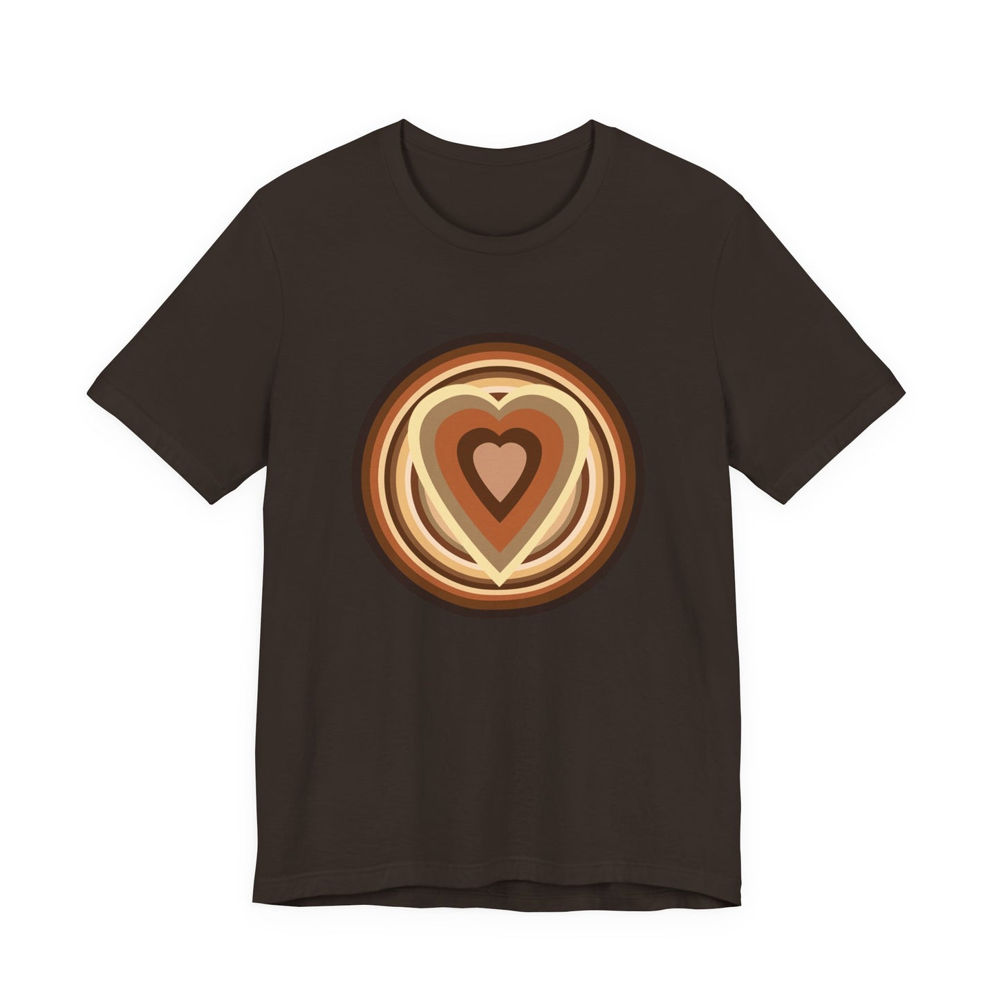 Beige Power Hearts T-Shirt Short Sleeve