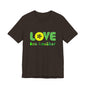 Love One Another Green Yellow T-Shirt Short Sleeve