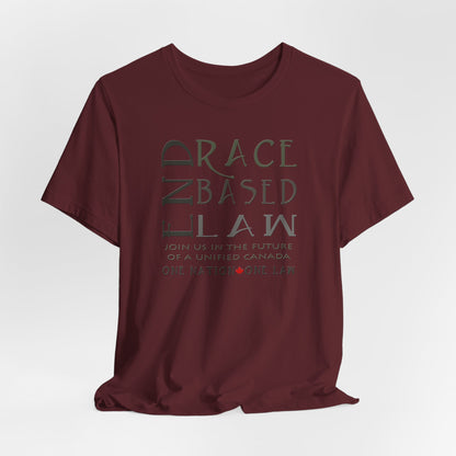END RACE BASED LAW Canada Slim Grey T-Shirt Short Sleeve