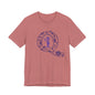 Q Purple Flower T-Shirt Short Sleeve