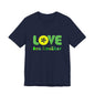 Love One Another Green Yellow T-Shirt Short Sleeve