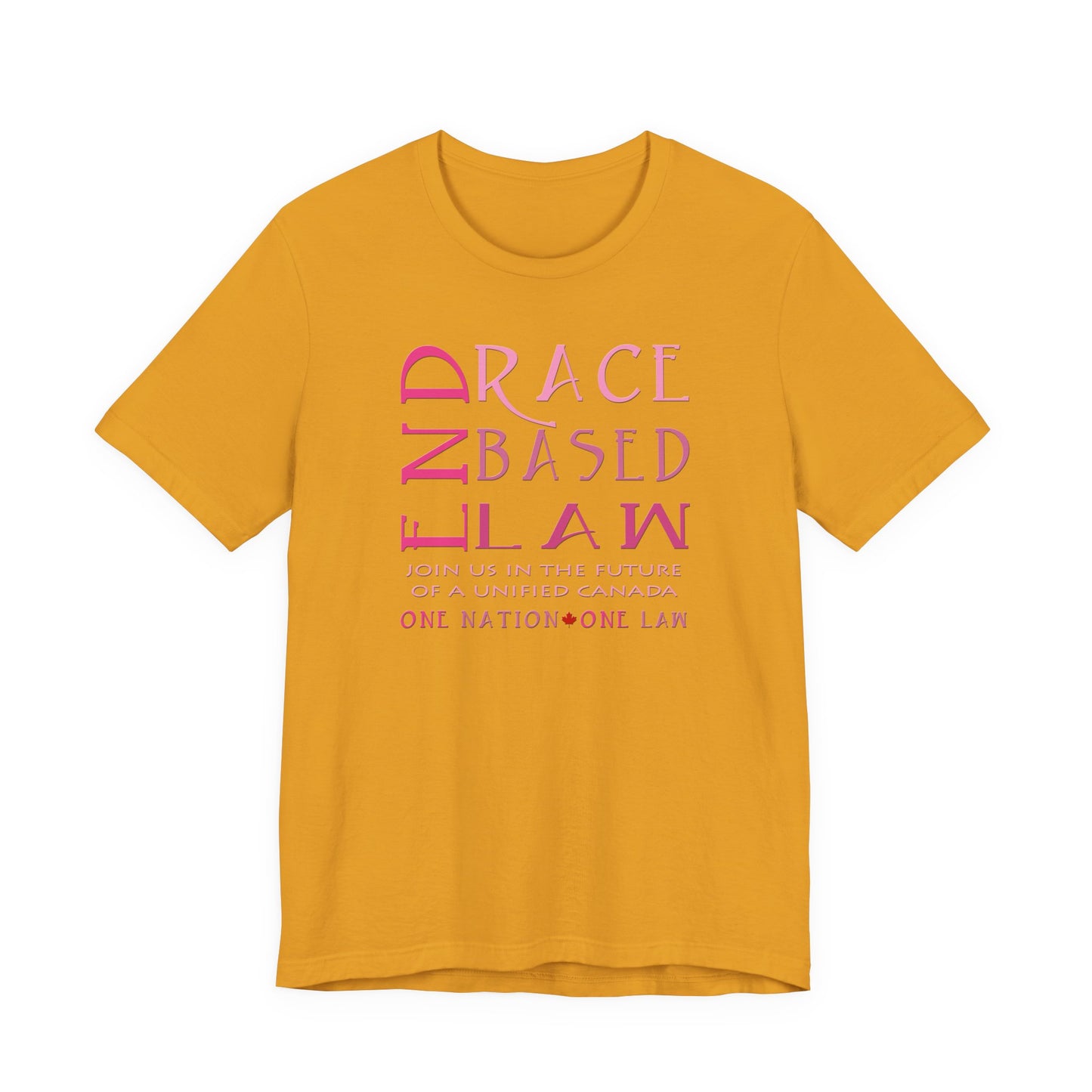 END RACE BASED LAW Canada Slim Pink T-Shirt Short Sleeve