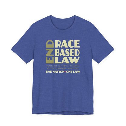 END RACE BASED LAW Canada Beige T-Shirt Short Sleeve