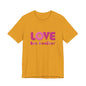 Love One Another T‑Shirt — Retro Pink Flower Peace Tee