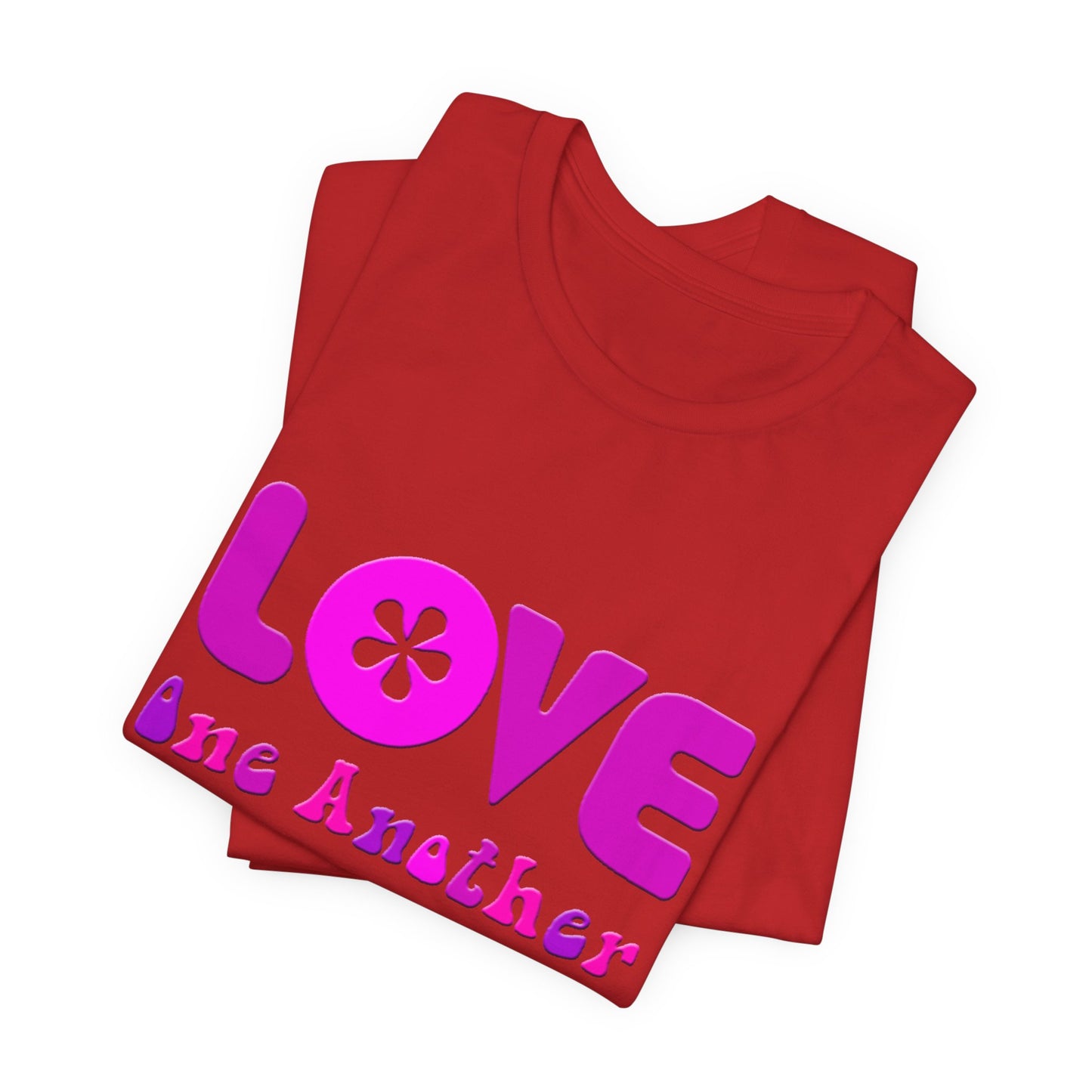Love One Another Pink T-Shirt Short Sleeve