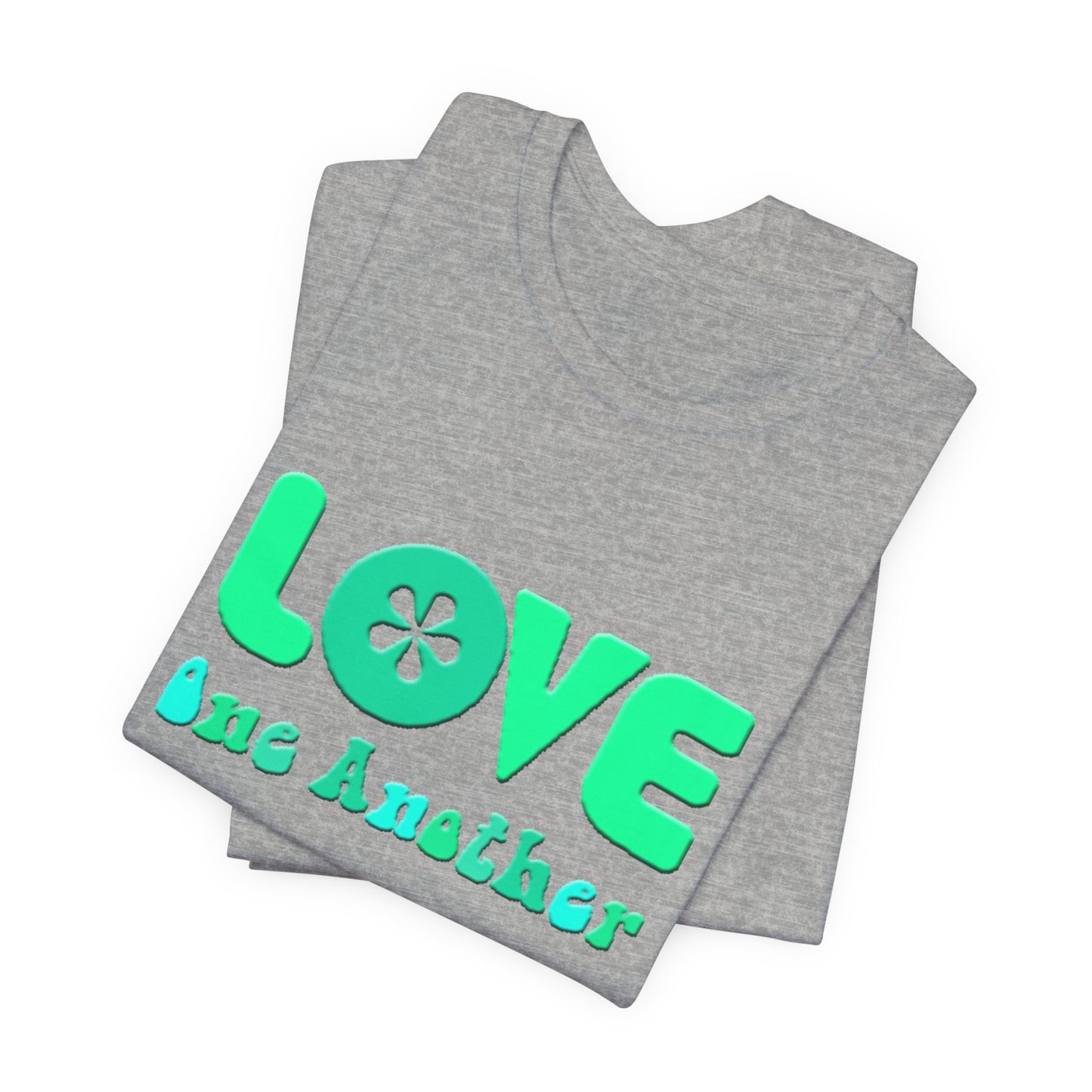 Love One Another Teal T-Shirt Short Sleeve