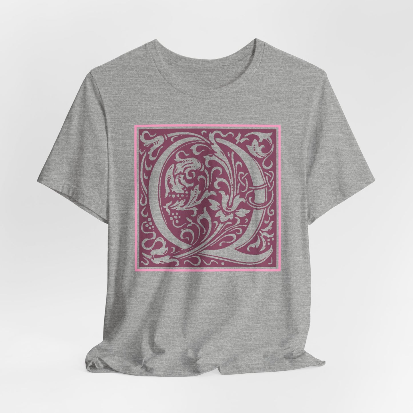 Q Scroll Wine T-Shirt Short Sleeve