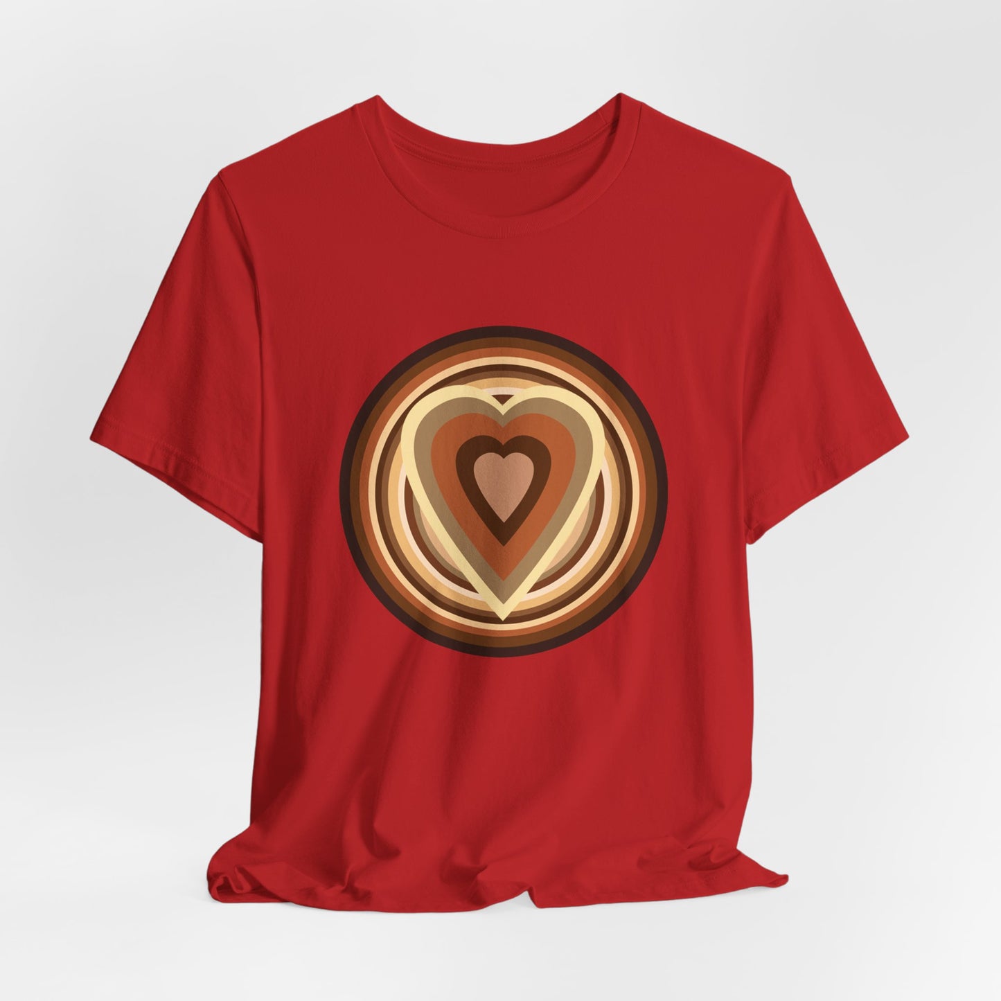 Beige Power Hearts T-Shirt Short Sleeve