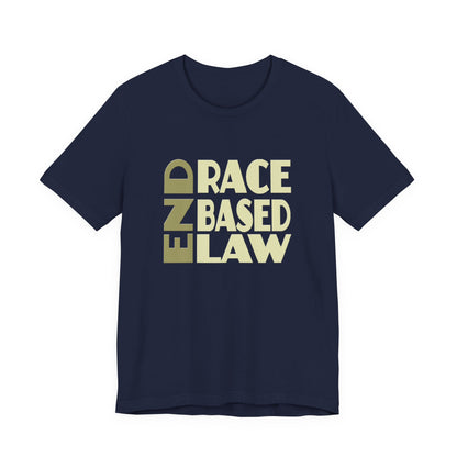 END RACE BASED LAW Beige T-Shirt Short Sleeve