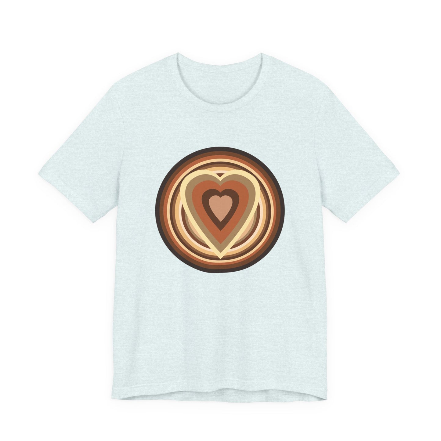 Beige Power Hearts T-Shirt Short Sleeve