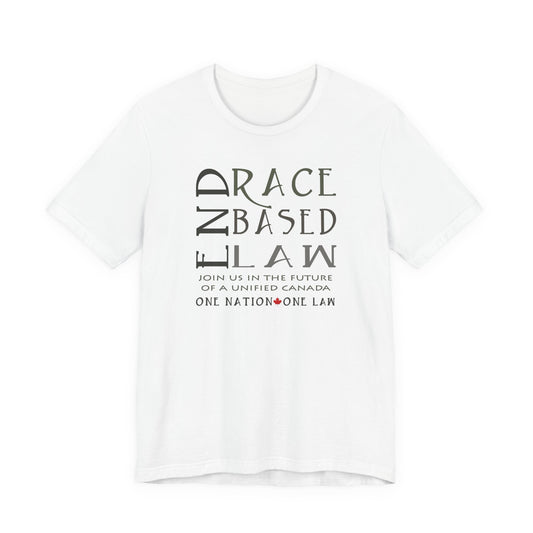 END RACE BASED LAW Canada Slim Grey T-Shirt Short Sleeve